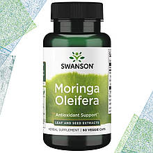 Моринга олійна Swanson Moringa Oleifera Leaf and Seed Extract 60 вегетаріанських капсул