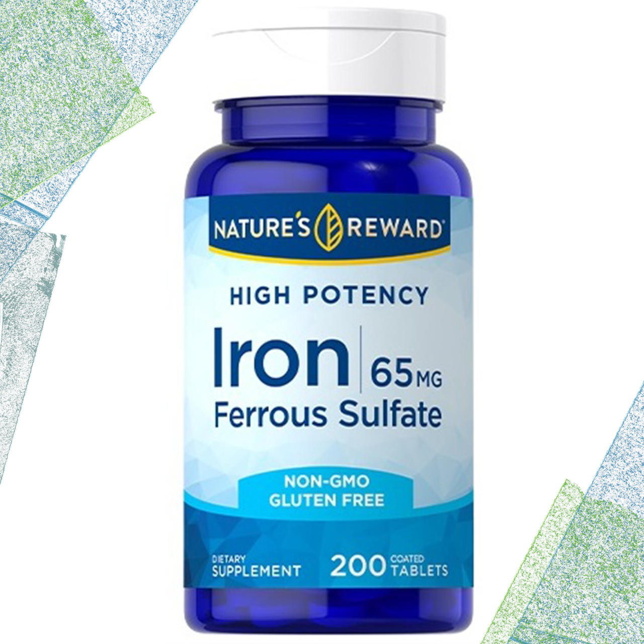 Залізо Nature's Reward Iron 65 мг, 200 таблеток, фото 1