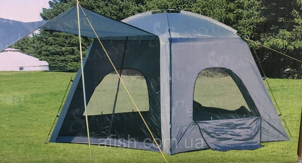Намет Шатер 4-місний із дном і довгим навісом, фото 1