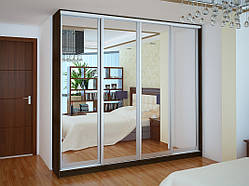 Шафа-купе 15 (4 двері дзеркало ) 2600*450*2400 мм.