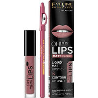 Набор Eveline Cosmetics Oh My Lips Жидкая помада для губ 04 4.5 мл + Карандаш для губ 1.2 г 5 GR, код: 7750703