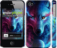 Пластиковый чехол Endorphone на iPhone 4 Арт-волк 3999c-15-26985 MN, код: 1838647