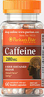 Кофеин Caffeine 8-Hour Sustained Release Puritans Pride 200 мг 60 капсул MN, код: 7586592