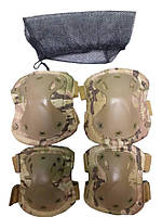 Комплект защиты тактические наколенники и налокотники BTMF One size Мультикам ZK, код: 7566611