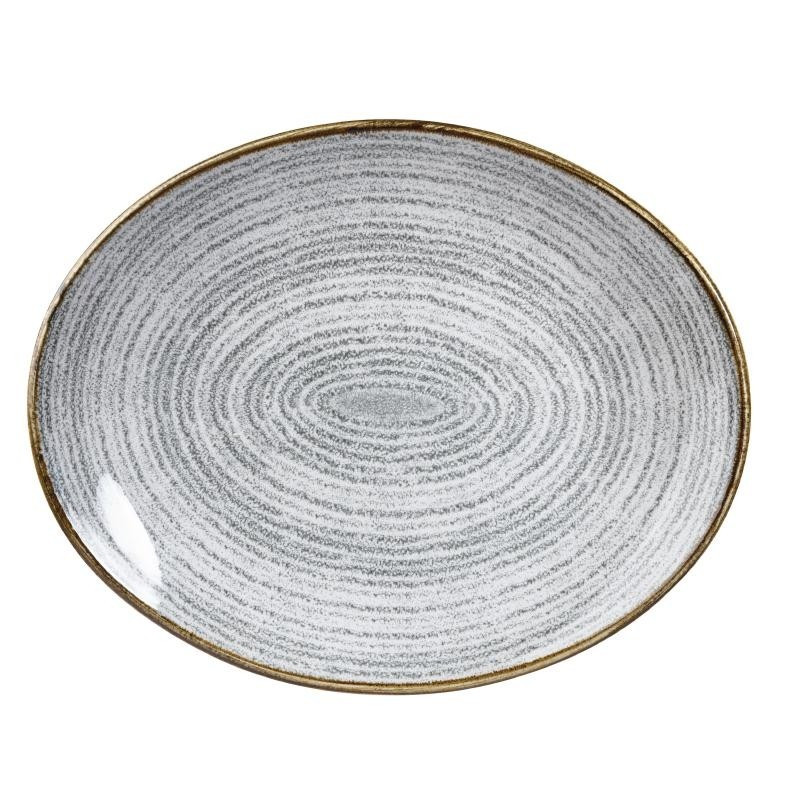 Блюдо овальне без борту Churchill St. Pr Homespun Stone Grey 27х22,9 см фарфор (SPSGOP581)