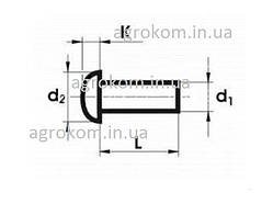 Заклепка сталева картоплекопалки Z609 (D-10, L-30) | 10x30/K