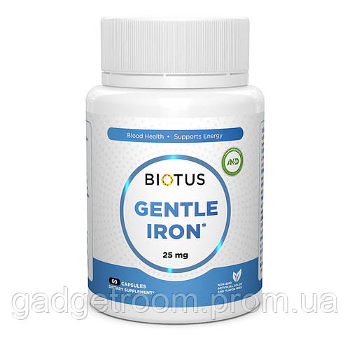 Купить Железо Gentle Iron Biotus 25 мг 60 капсул GR, код: 7586700, цена ...