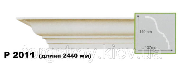 Карниз стельовий гнучкий P2011F, довжина 2,00м, Gaudi decor, фото 1