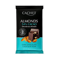 Шоколад Cachet черный 53 какао с миндалем 300г 1061 BB, код: 7892340