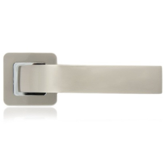 Ручки дверні Trion ЦАМ ELIOS SN\CP Квадрат, фото 1