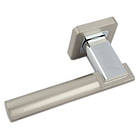 Ручки дверні Trion ЦАМ ORION SN/CP Квадрат., фото 2