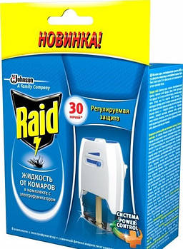 Рейд набір фумігатор + рідина 30 ночей від комарів оригінал