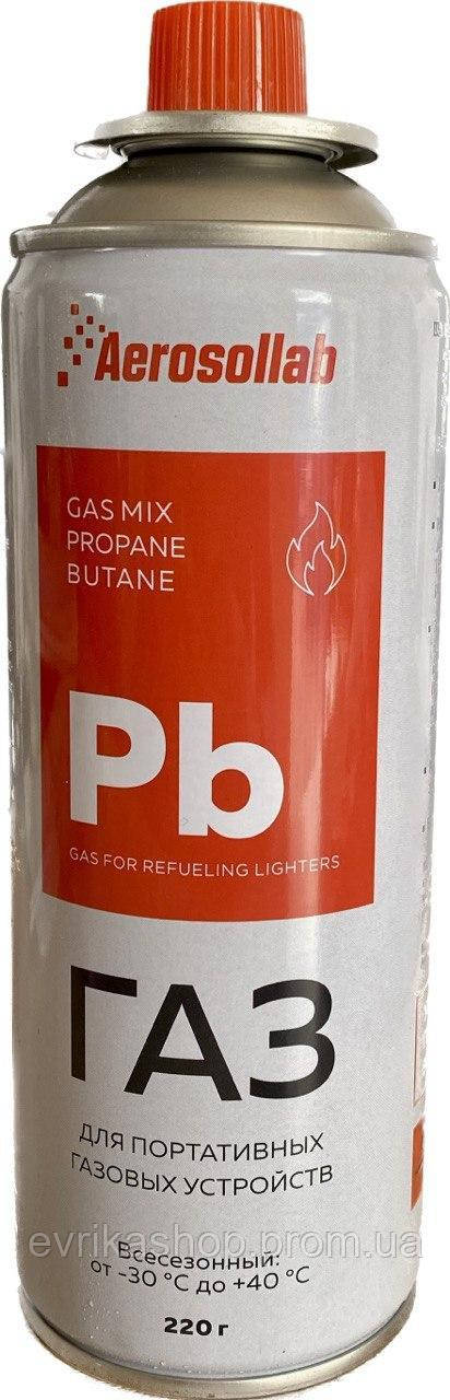 Баллон Газовый Универсальный Aerosollab Pb Пропан-бутан 220 Г 24 Шт EV ...
