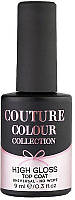 Закрепитель гель-лака без липкого слоя Couture Colour Higt Gloss Top Coat Universal No Wipe 15ml (842501)