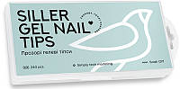Гелевые типсы для наращивания "Овал", прозрачные - Siller Professional Gel Nail Tips 240шт (982910)