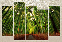 Модульная картина "Бамбуковый лес"