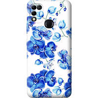 Чехол силиконовый на телефон Infinix Hot 11 Play Голубые орхидеи "4406u-2756-58250"
