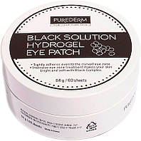 Гидрогелевые патчи под глаза с порошком жемчуга Purederm Black Solution Hydrogel Eye Patch (856485)