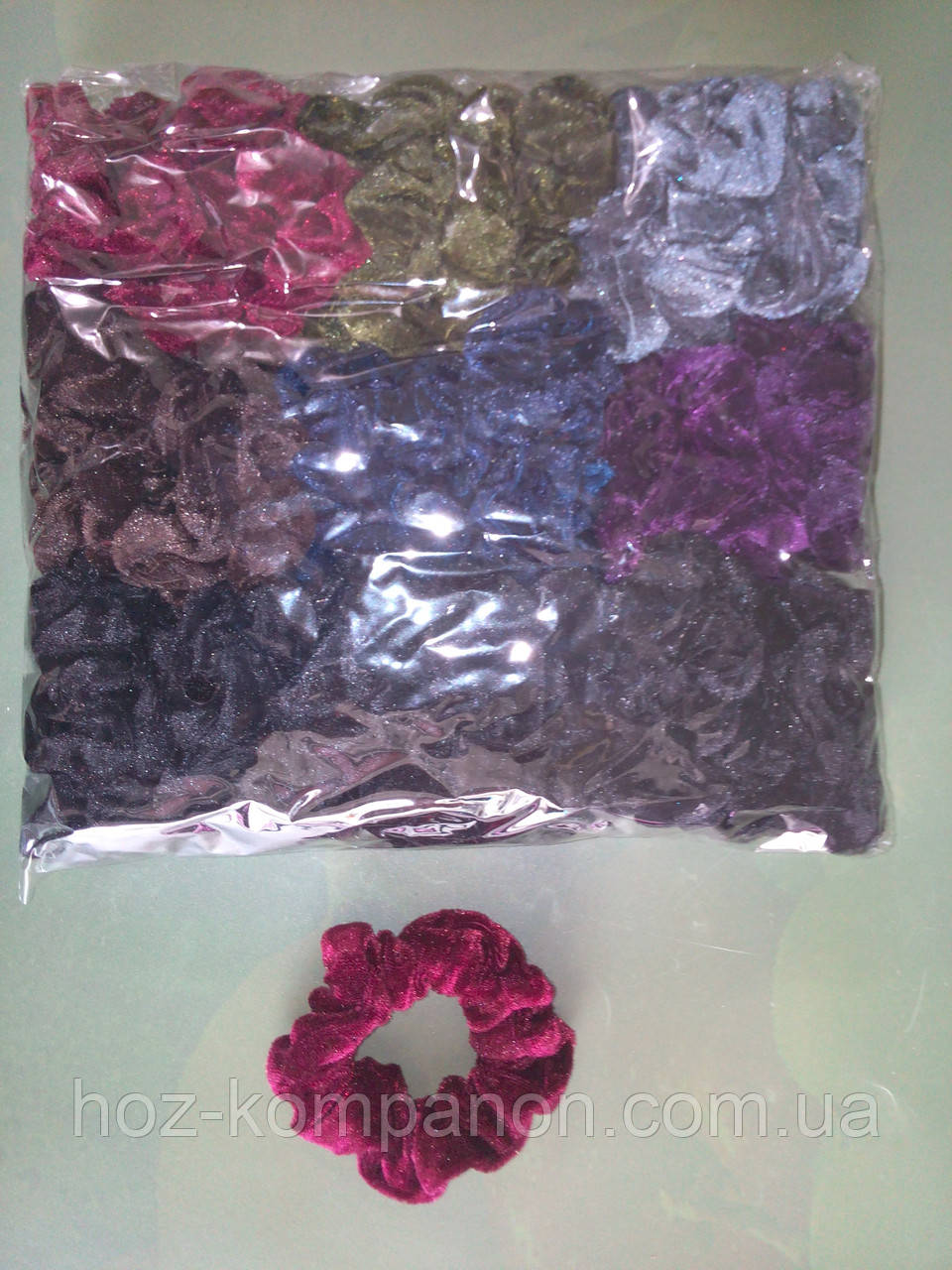 Гумки для волосся оксамитові 50 шт.