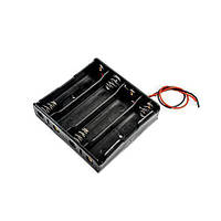 Відсік для 4 батарей 18650, 14.8В бокс кейс з проводами, Arduino, довжина проводу 11 см