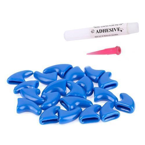 Капачки для кігтів антицарапки накладні S 2.5-4 кг, 20 шт, різні кольори