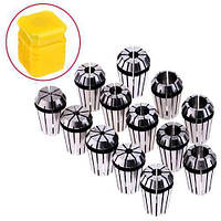 Набір з 13 затискних цанг ER20, 1-13 мм, для ЧПУ станка, з зовнішнім діаметром 21 мм і висотою 31.5 мм