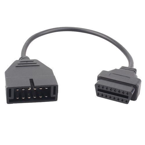 Перехідник з OBD2 16pin мама на GM 12pin тато GM12 Daewoo Lanos Sens, довжина 42 см, гарантія 30 днів