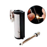 Вічна сірник вогниво циліндр, бензинова запальничка, брелок, компактний розмір, нержавіюча сталь