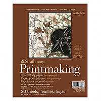 Профессиональная бумага Strathmore PRINTMAKING HEAVYWEIGHT 280 g/m2 серия 400: склейка 20х25 см, 20 листов