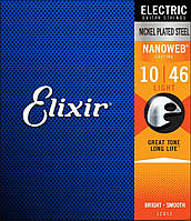 Струны для электрогитары 6 шт Elixir 12052 Nanoweb Nickel Plated Steel Light 10 46 CS, код: 2660070