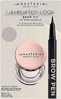 Набор для бровей - Anastasia Beverly Hills Laminated Look Brow Kit (brow/freeze/2.5g + brow/pen/0.5ml) Taupe