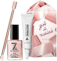 Набор для ухода за ногтями - Avon (nail/care/10ml + cuticle/cream/15ml + manicure/spatula/1pcs) (983051)