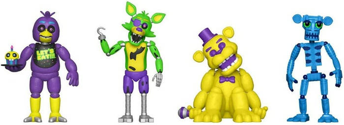 Five Nights at Freddy s Blacklight Action Figures