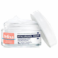 Крем-маска Mixa Hydrating Hyalurogel Night для зневодненої чутливої шкіри обличчя 50 мл