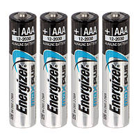 Батарейка лужна, Alkaline AAA Max Plus (LR03) Energizer 1.5V, 4 шт. у блістері