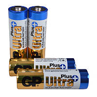 Батарейка лужна Alkaaline AA Ultra plus (15AUPHM-2UE4, LR6) GP 1.5V (4 шт., блістер)