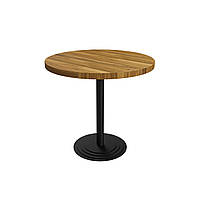 Круглый стол для кафе из ясеня "Серия 12" ножка металл D800 мм