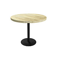 Круглый стол для кафе из ясеня "Серия 12" ножка металл D900 мм