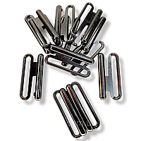 Застібка на купальник 3 см колір блек нікель. (20 комплектів в упаковці)