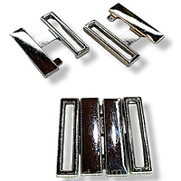 Застібка на купальник 2 см колір блек нікель. (5 комплектів в пакованні)