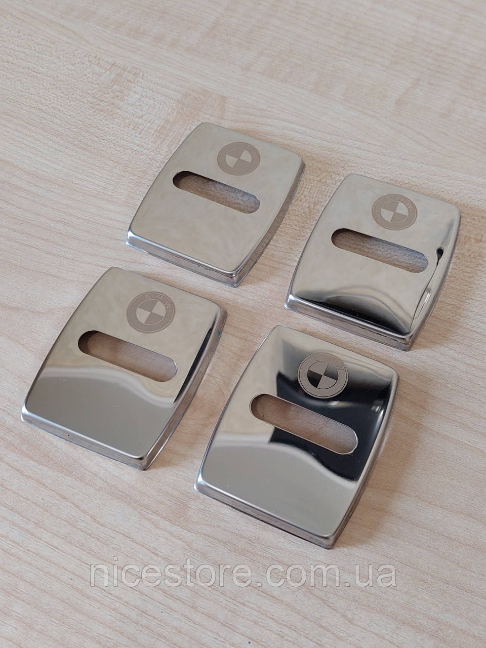 Хром накладки на петли замков дверей автомобиля с логотипом BMW style1, фото 1