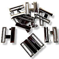 Застібка на купальник 2см колір блек нікель. (20 комплектів в упаковці)