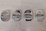 Хром накладки на петли замков дверей автомобиля с логотипом Chevrolet, фото 2