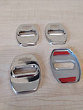 Хром накладки на петли замков дверей автомобиля с логотипом Chevrolet, фото 3
