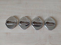 Хром накладки на петли замков дверей автомобиля с логотипом Mazda