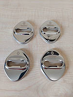 Хром накладки на петли замков дверей автомобиля с логотипом Renault style1