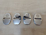 Хром накладки на петли замков дверей автомобиля с логотипом Skoda, фото 2