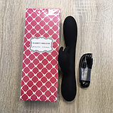 Вібратор із відростком, Вібростимулятор вагіни та клітора з підігрівом, Вібратор кролик подвійний, Інтимні іграшки, фото 7