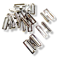 Фурнітура на купальник 1.5 см колір сріблястий нікель. (20 комплектів в пакованні)