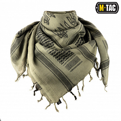 Тактична арафатка всу шарф шемаг бавовняний з тризубом M-Tac, чоловічий платок на шию куфія Foliage, розмір 105 х 105 см, фото 1